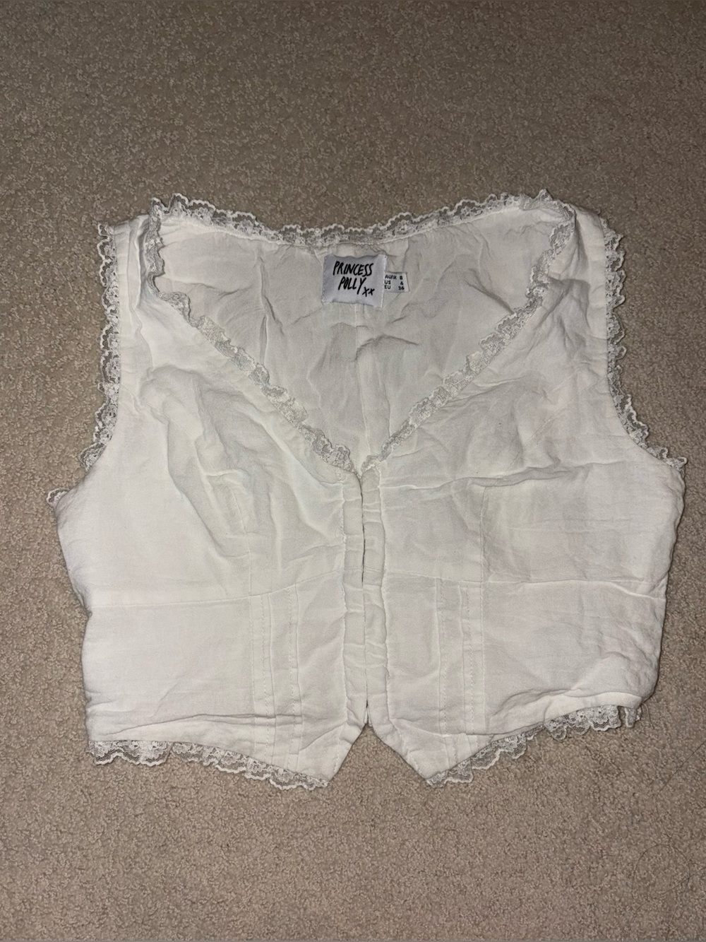 White vest top
